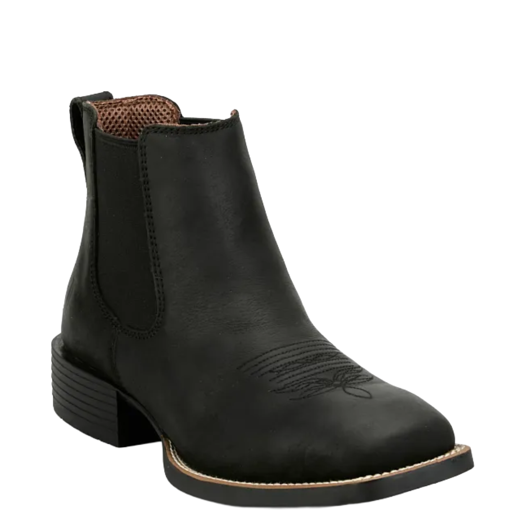 Justin Men's Norman Black Leather Square Toe Boot SE3491