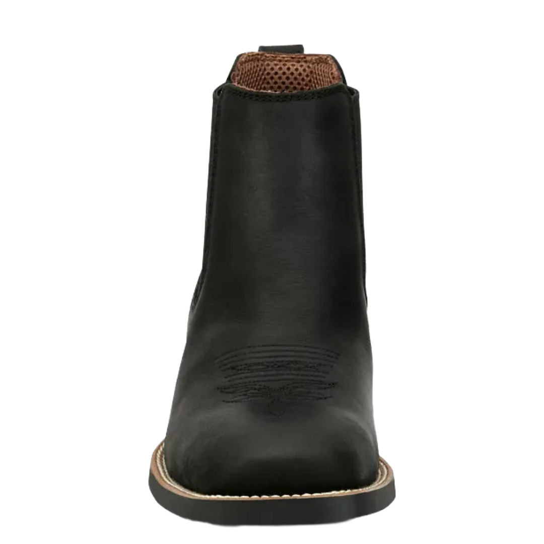 Justin Men's Norman Black Leather Square Toe Boot SE3491