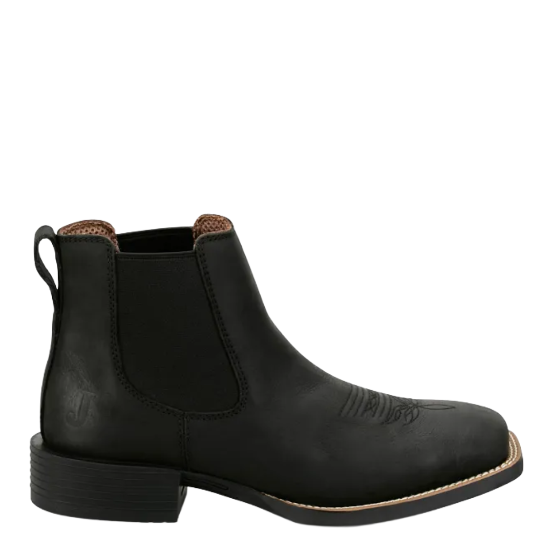 Justin Men's Norman Black Leather Square Toe Boot SE3491