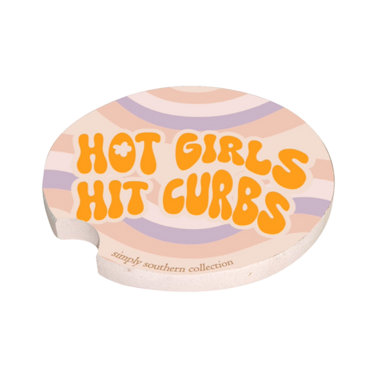 Simply Southern 'Hot Girls Hit Curbs' Car Coaster 0124-CC-CURBS
