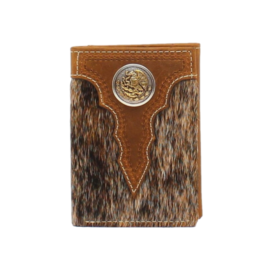 Ariat® Men's Mexican Eagle Brown Calf Hair Trifold Wallet A3548902