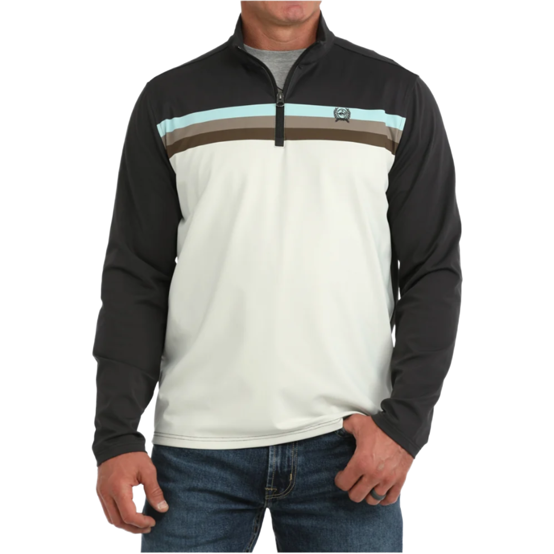 Cinch Men's Multi Stripe Quarter Zip Pullover MTK1884001