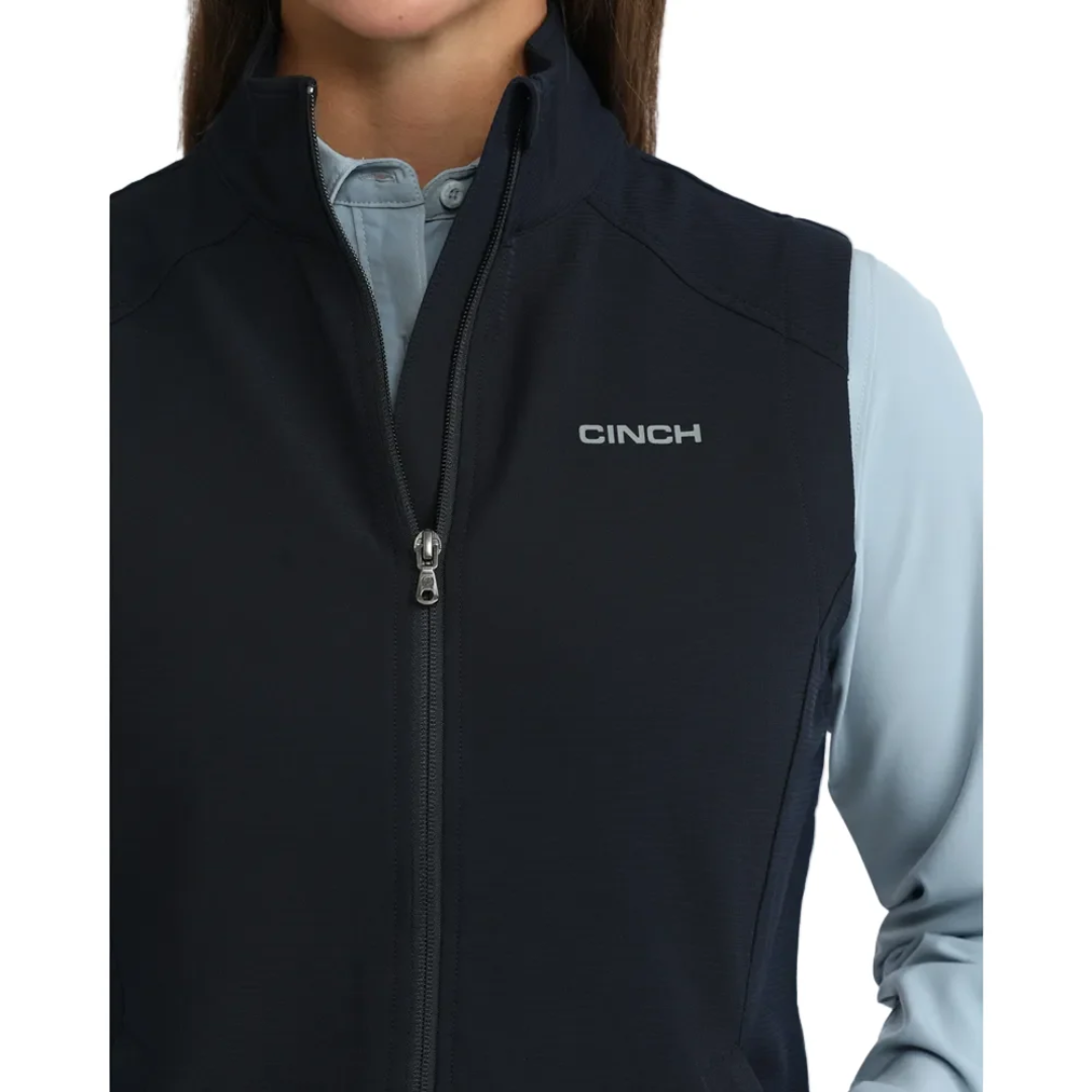 Cinch Ladies Solid Navy Zip Vest MAV7923001