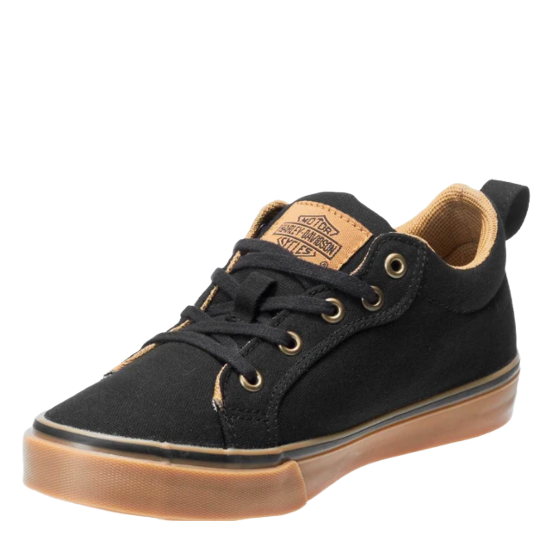 Harley Davidson Ladies Torland Black Canvas Sneaker D84434