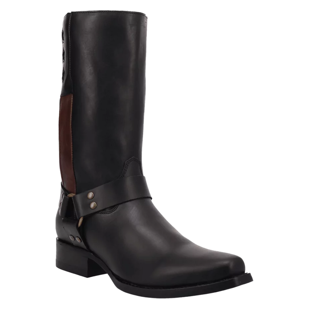 Dingo Men's Patriot Black Leather Harness Western Boot DI2609-BK