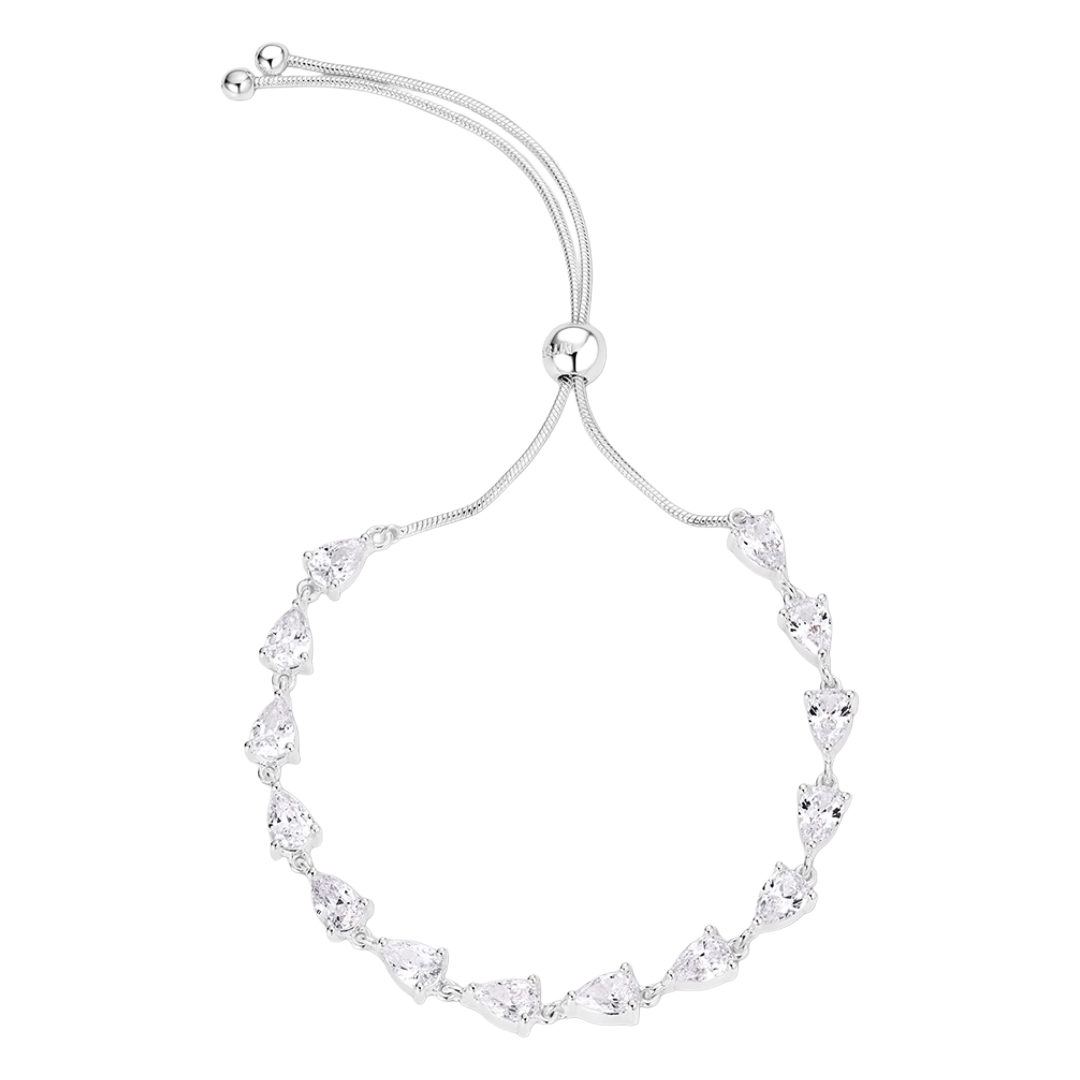 Montana Silversmiths Silver Westward Crystal Bolo Bracelet BC6633