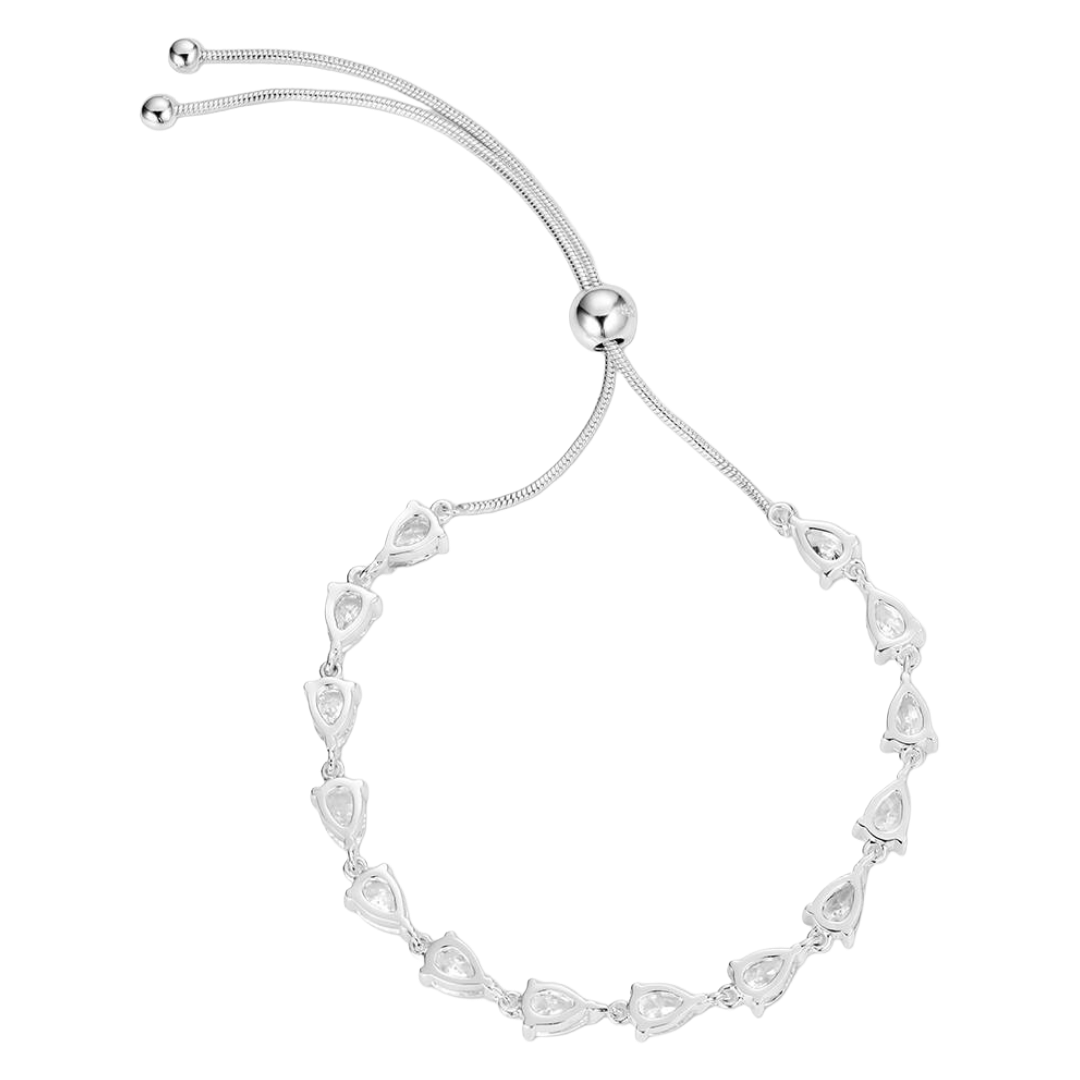 Montana Silversmiths Silver Westward Crystal Bolo Bracelet BC6633