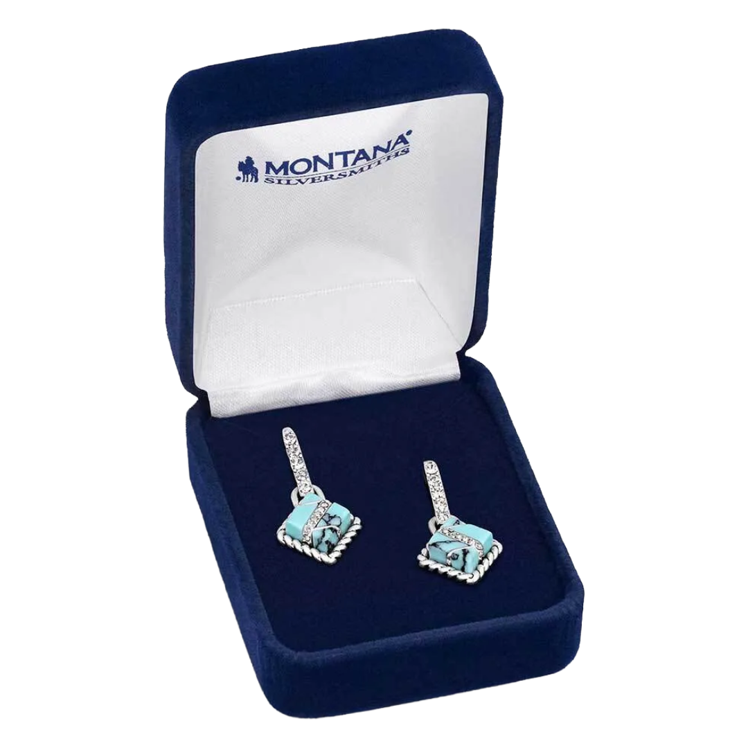 Montana Silversmiths Ladies High Noon Silver Cobblestone Earrings ER6127