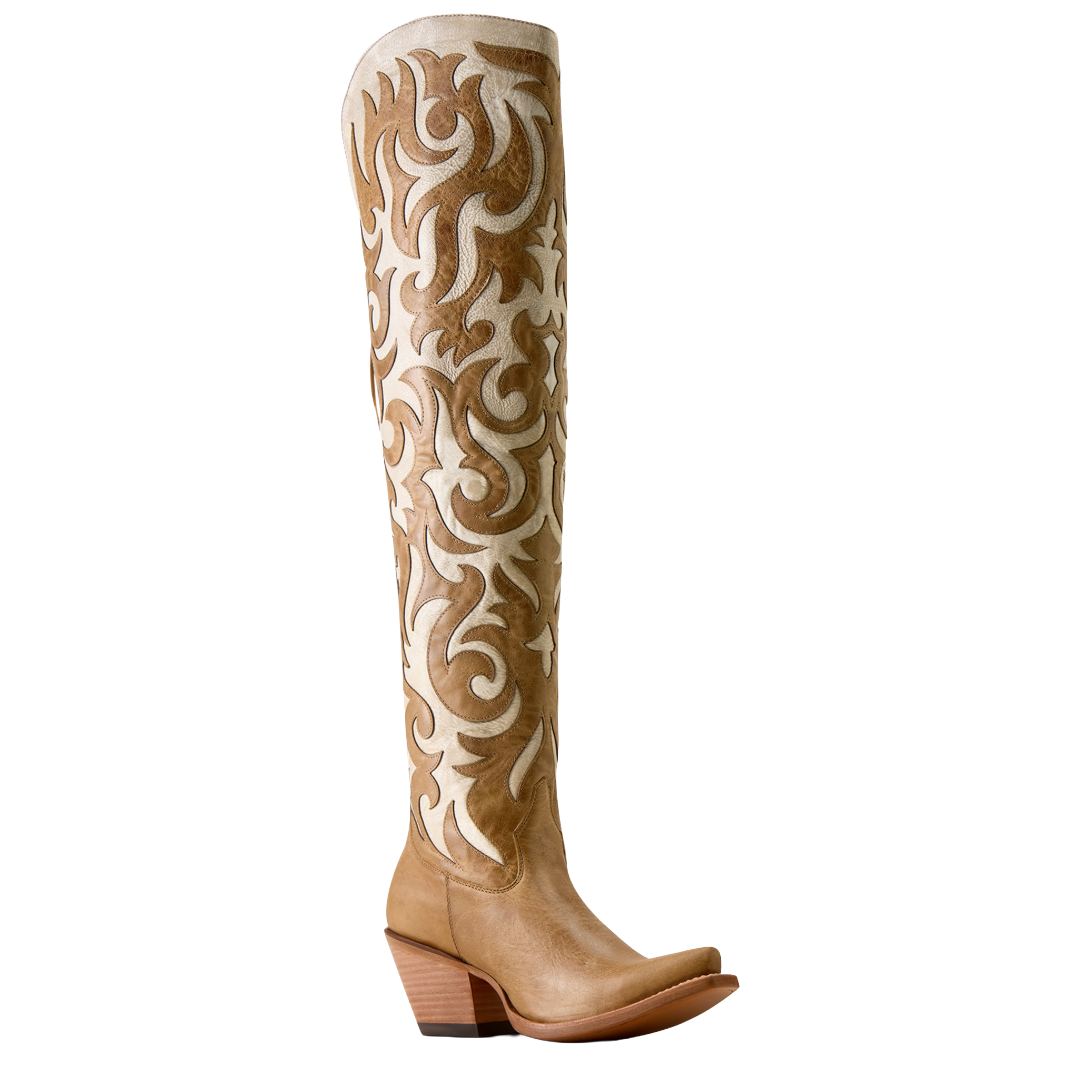 Ariat Ladies Lyra X Toe Flaxen Tan Western Boot 10080302