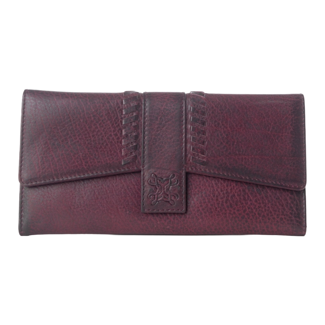 Myra Ladies Zidana Santa Fe Woven Twilight Berry Veg Tanned Leather Wallet S-13874