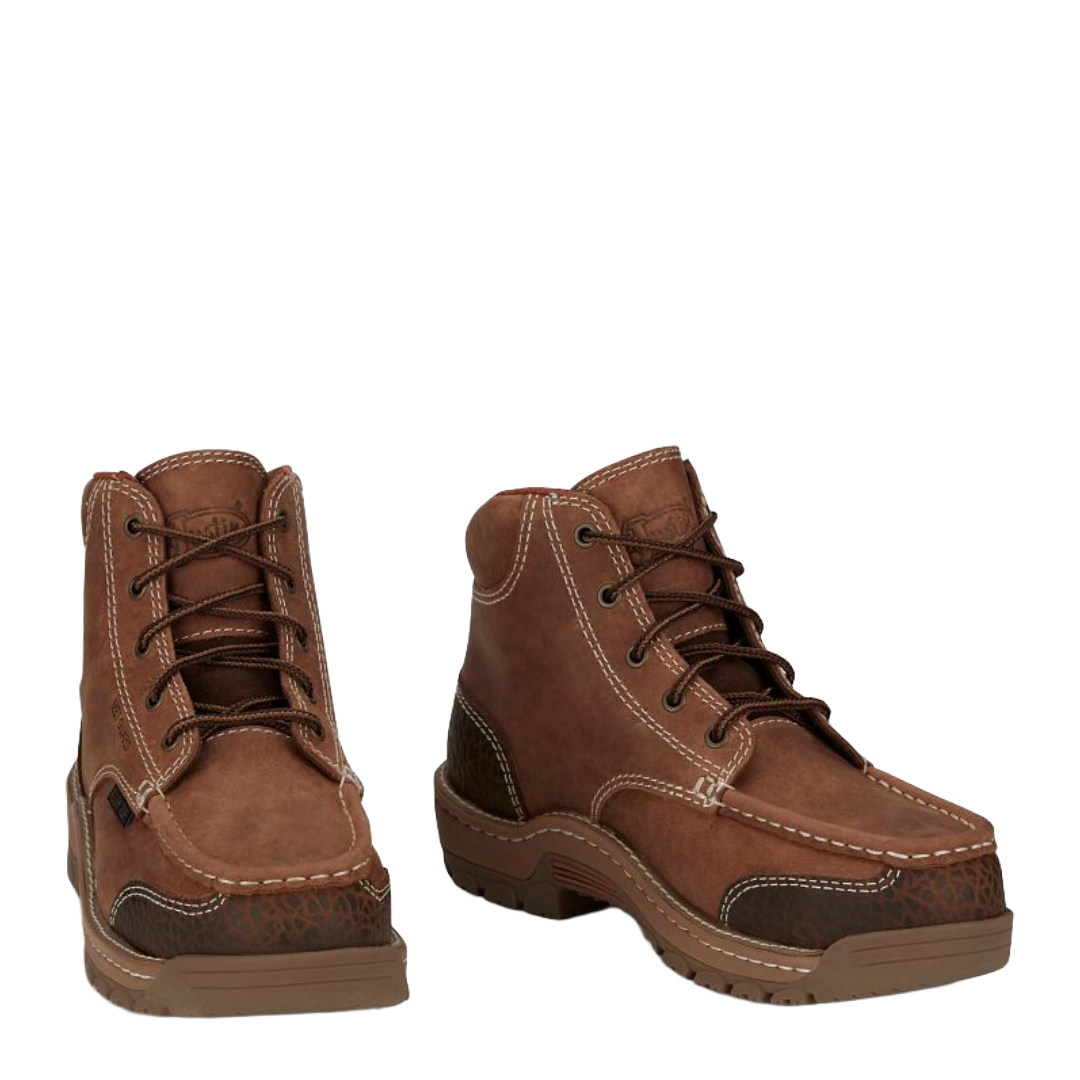 Justin Men's Corbett Barley Brown 5" Waterproof Alloy Toe Med Guard Work Boot SE255