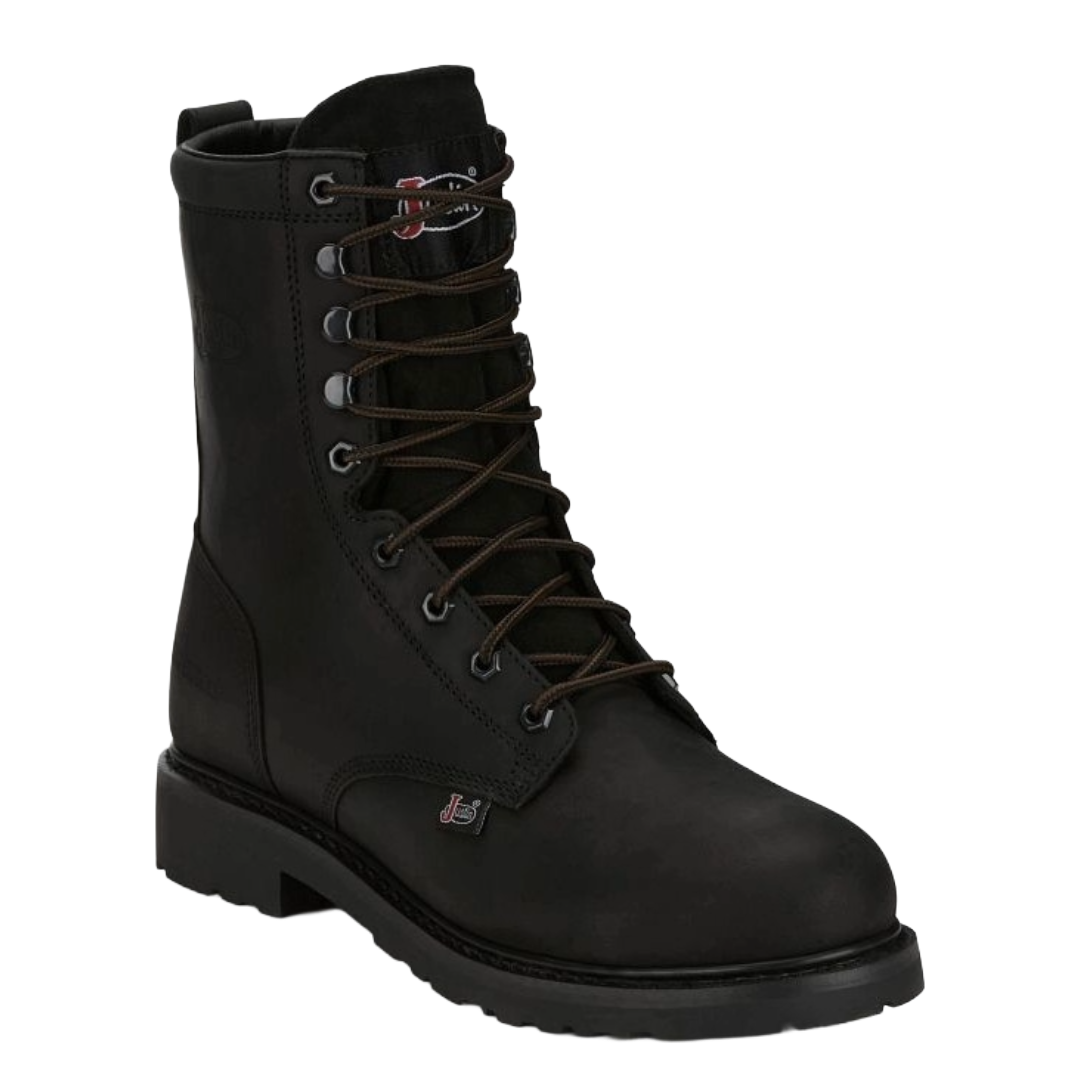 Justin Men's Truckton Onyx 8" Steel Toe Waterproof Work Boot SE636