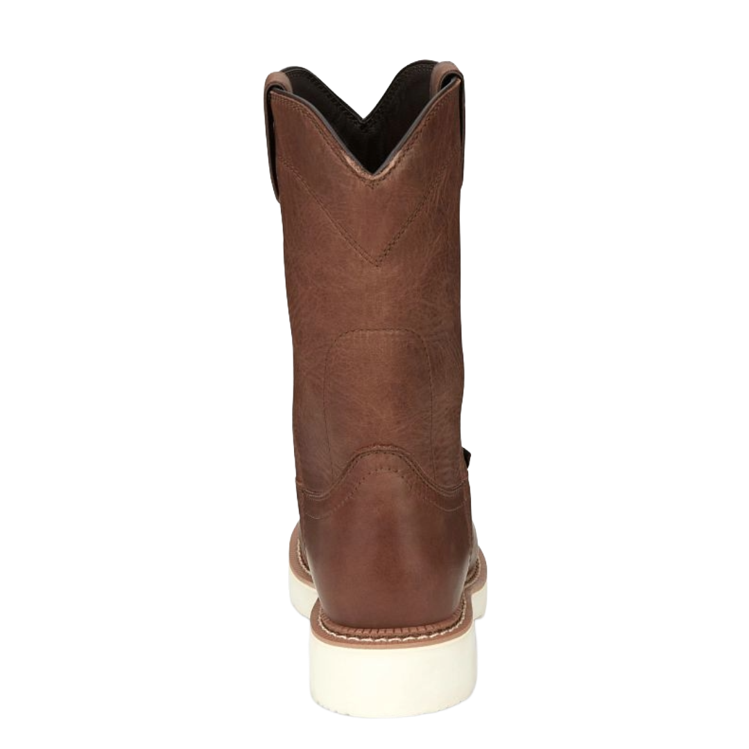 Justin Men's Brentwood Brown Round Up Steel Toe Work Boot MJ1700