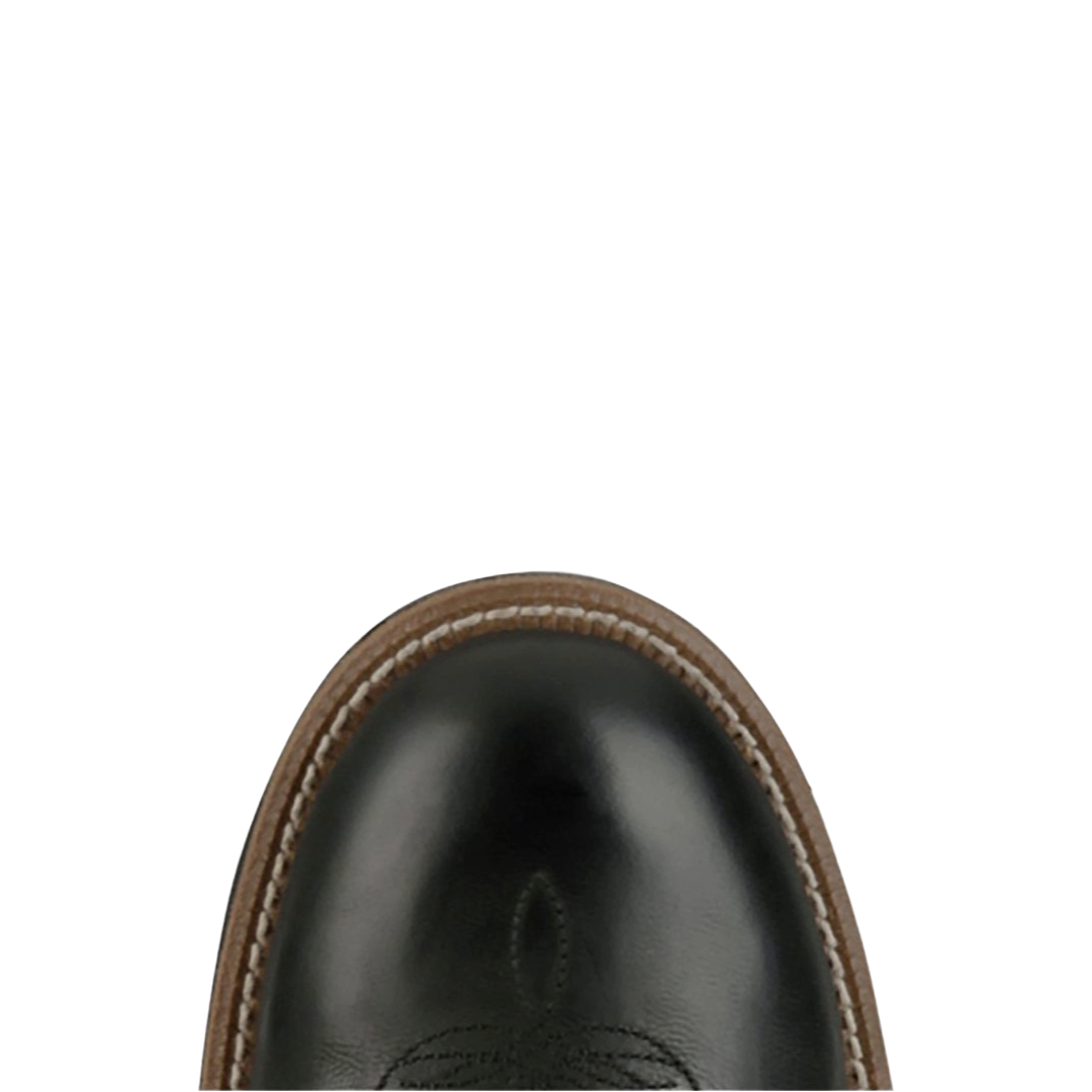 Justin Men's Jasper Black 11" Wide Round Toe Western Boot UN7170