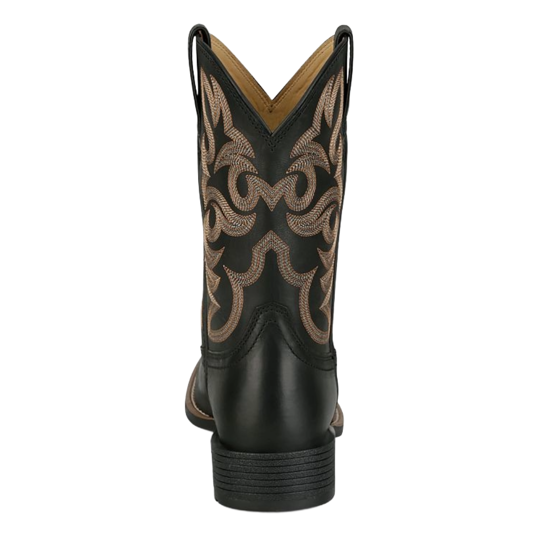 Justin Men's Jasper Black 11" Wide Round Toe Western Boot UN7170