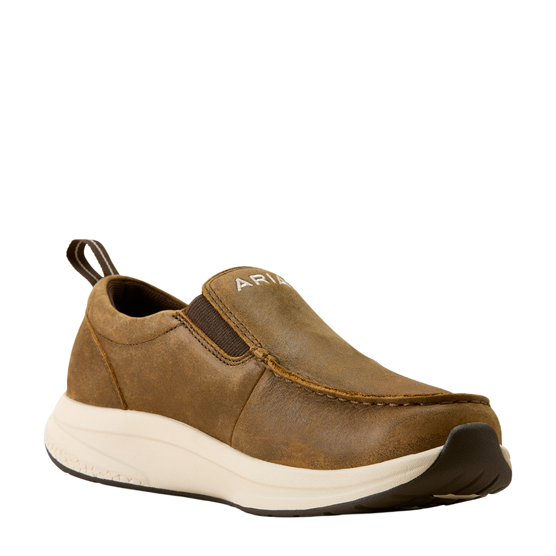 Ariat Ladies Buckeye Brown Bomber Slip On Waterproof Shoe 10080297