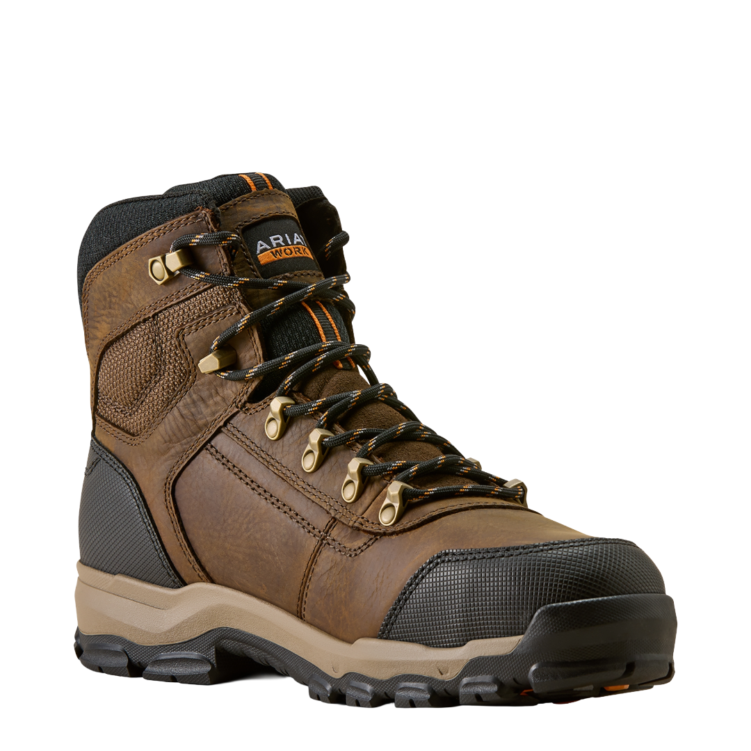 Ariat Men's Stryker Neo 6" Dark Brown Waterproof Composite Toe Work Boot 10080450
