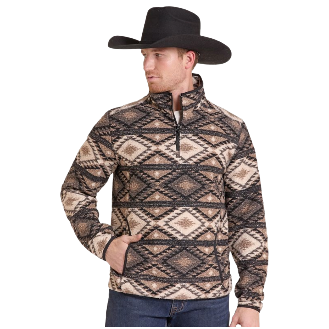 Powder River Outfitters Men's Performance Aztec 1/4 Zip Pullover DM91C09257