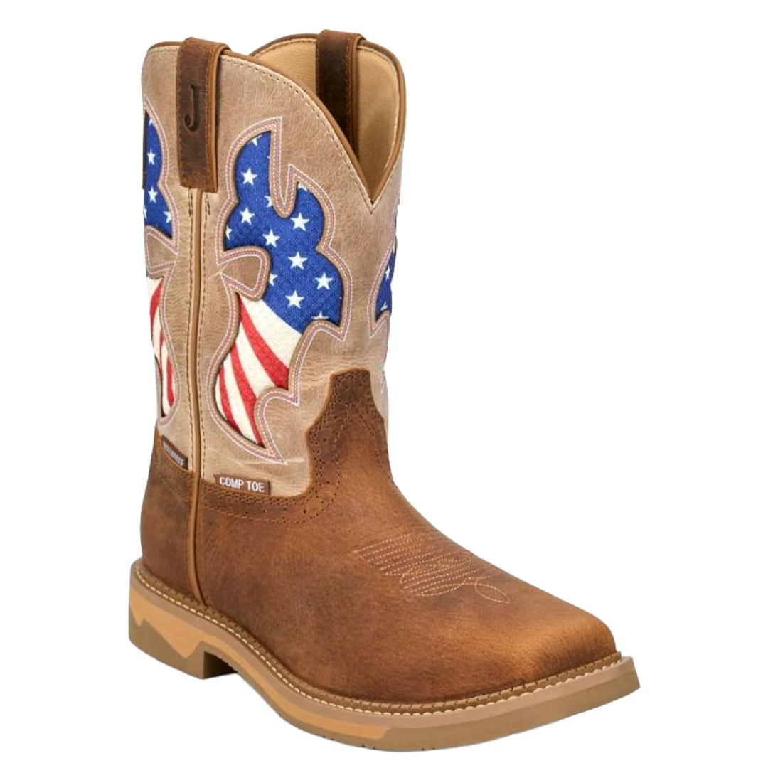 Justin Men's Bolt Brown Composite Toe Western Work Boot SE4137