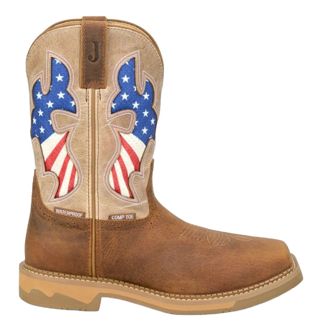 Justin Men's Bolt Brown Composite Toe Western Work Boot SE4137