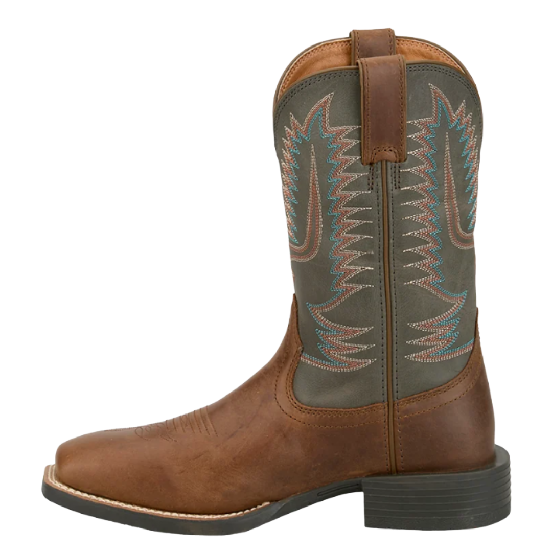 Justin Men's Gage Brown Leather Square Toe Western Boot SE7534