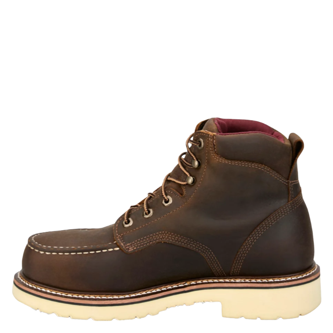 Justin Men's Akron Homeland Brown Leather Work Boot HL260