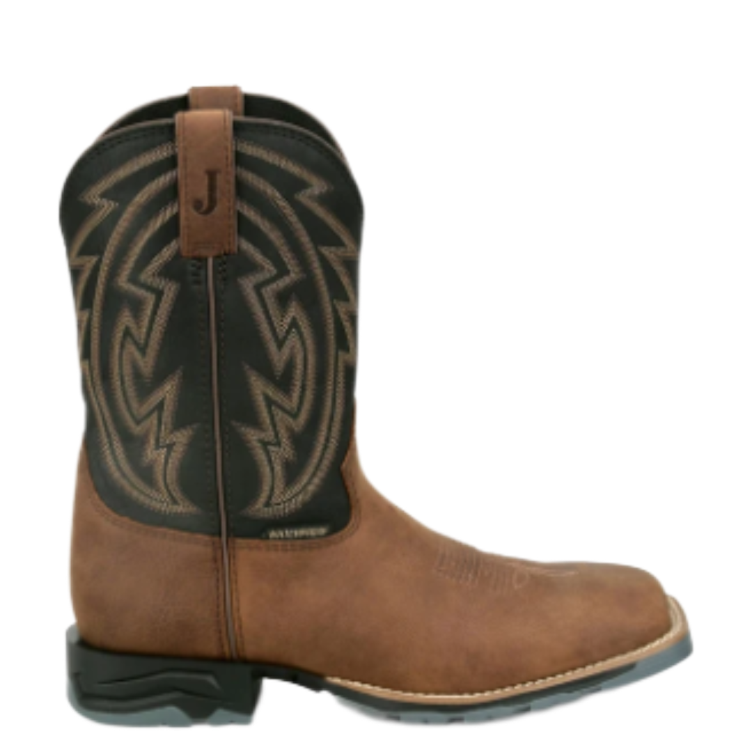 Justin Men's Lytle Brown & Black Leather Steel Toe Work Boot MV4591