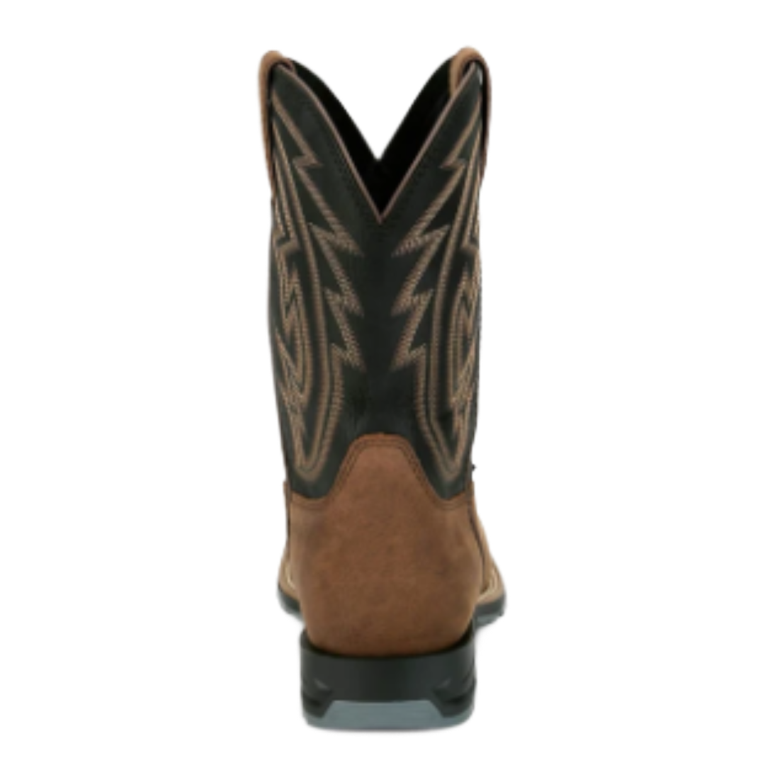 Justin Men's Lytle Brown & Black Leather Steel Toe Work Boot MV4591