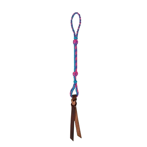 Weaver Braided Quirt 29" Turquoise/Diva Pink/Purple