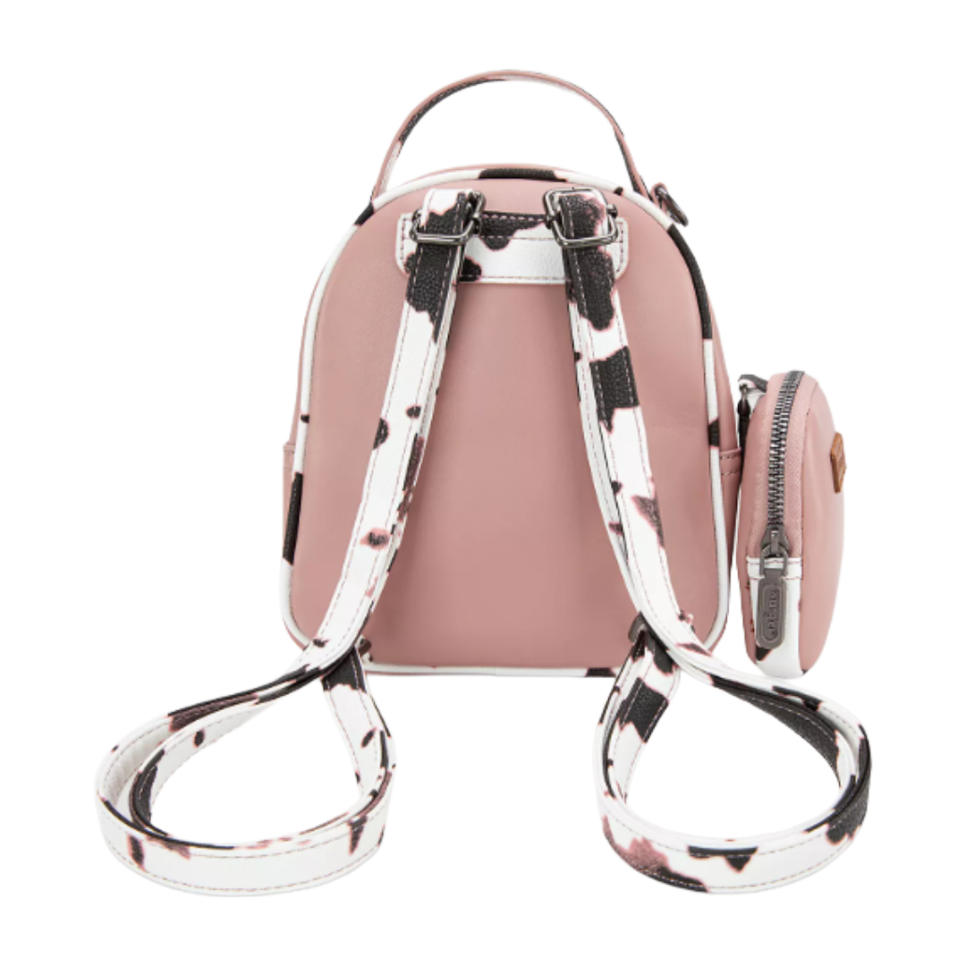 Wrangler Ladies Pink Cow Print Backpack With Coin Pouch WG102-8603PK