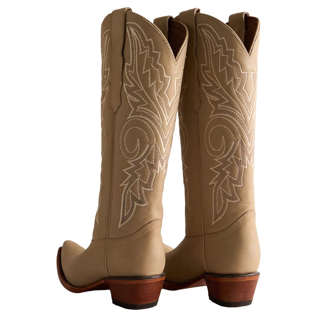 Circle G by Corral Ladies Bone Embroidered Leather Snip Toe Western Boot L8079