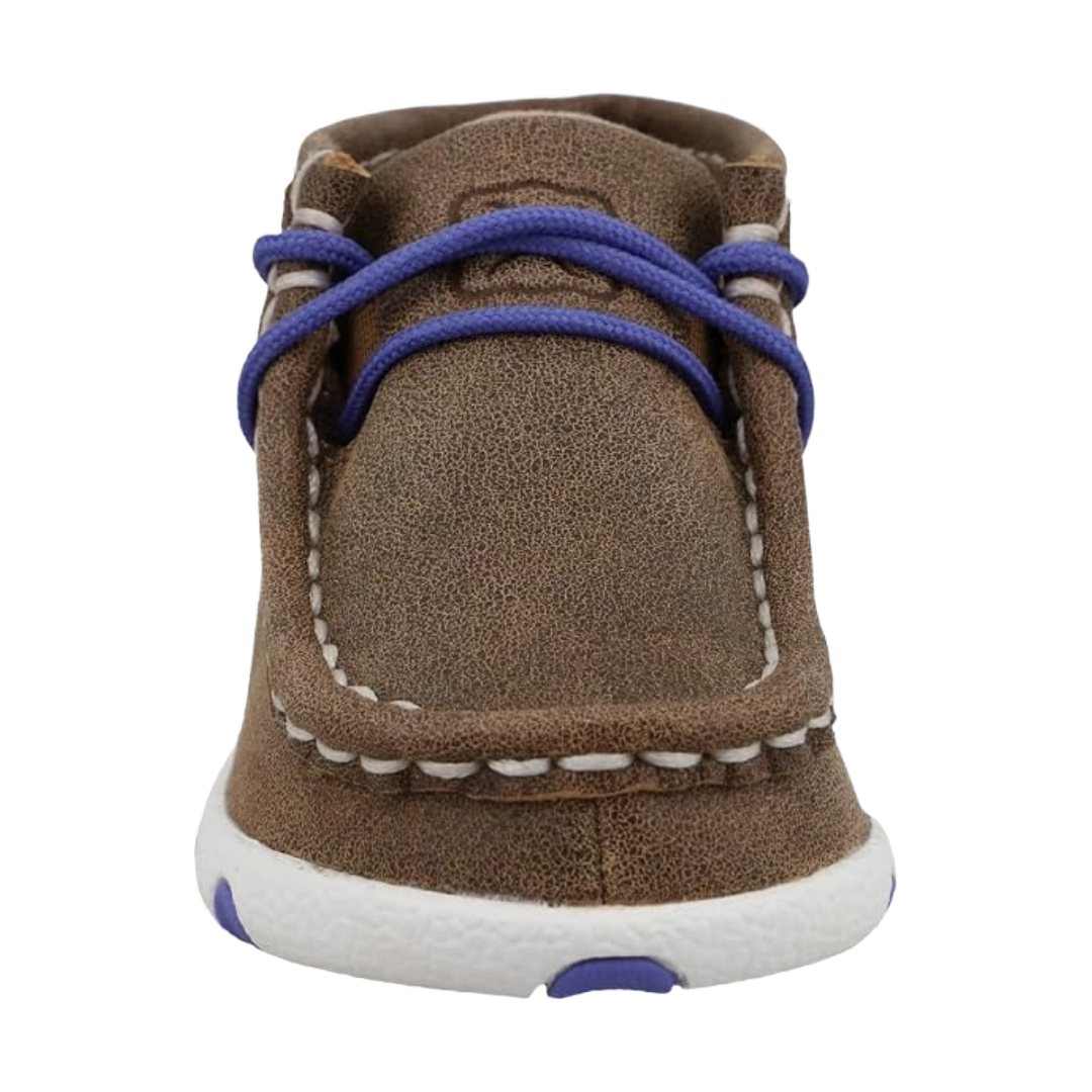 Twisted X Infant Bomber Brown and Purple Chukka Driving Moc ICA0055