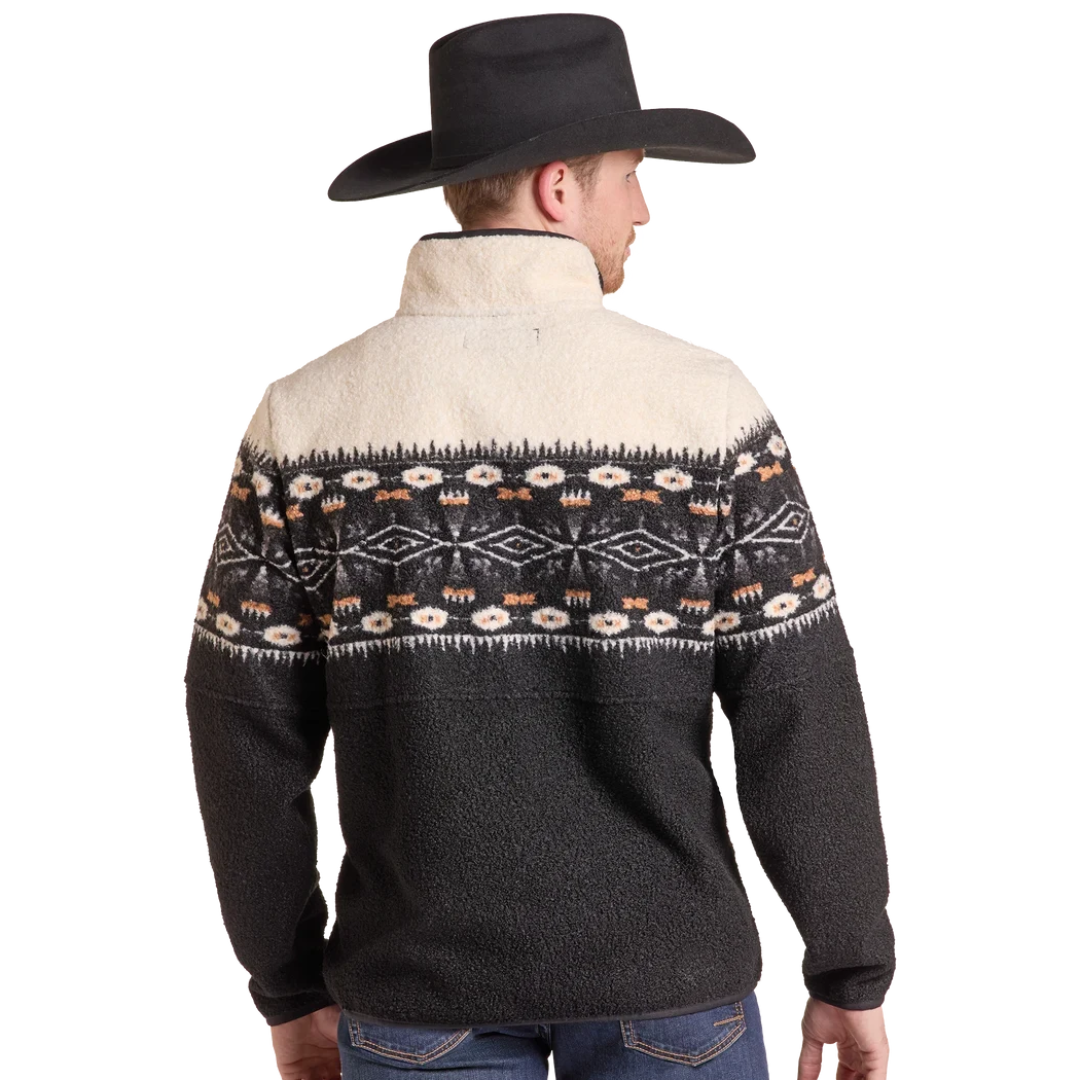 Powder River Outfitters Men's Performance Aztec Border 1/4 Zip Pullover DM91C09258