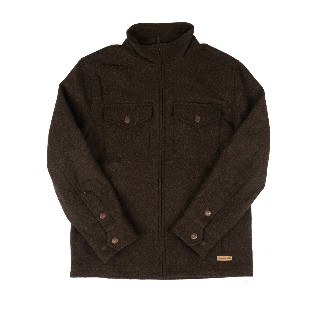 Powder River Outfitters Men's Heather Brown Wool Coat DM92C09272