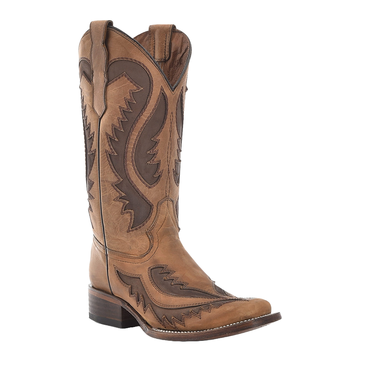 Circle G By Corral Ladies Inlay Tan-Chocolate Western Boots L6129