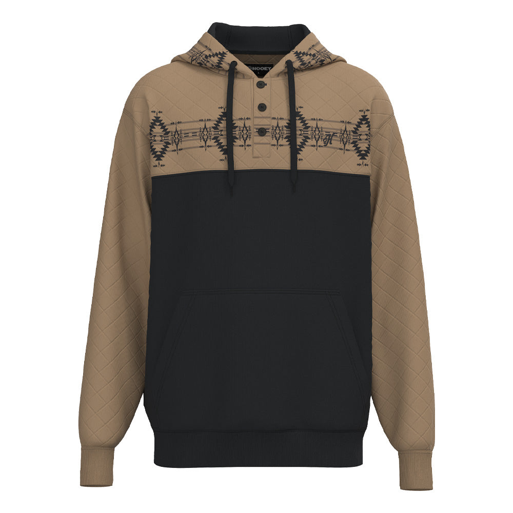 Hooey Men's Jimmy Tan & Black Print Pullover Hoodie HH2610BKTN
