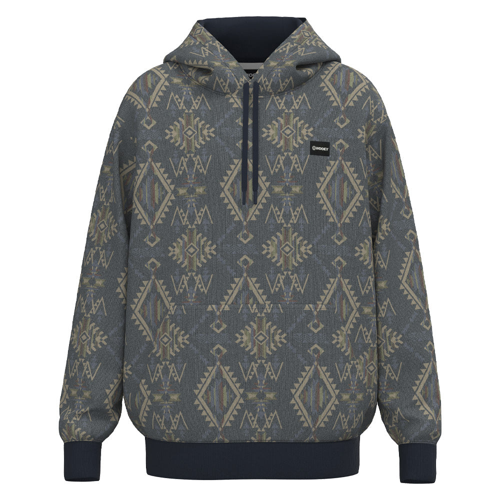 Hooey Men's Legendary Dark Navy Aztec Print Pullover Hoodie HH2614DKNV