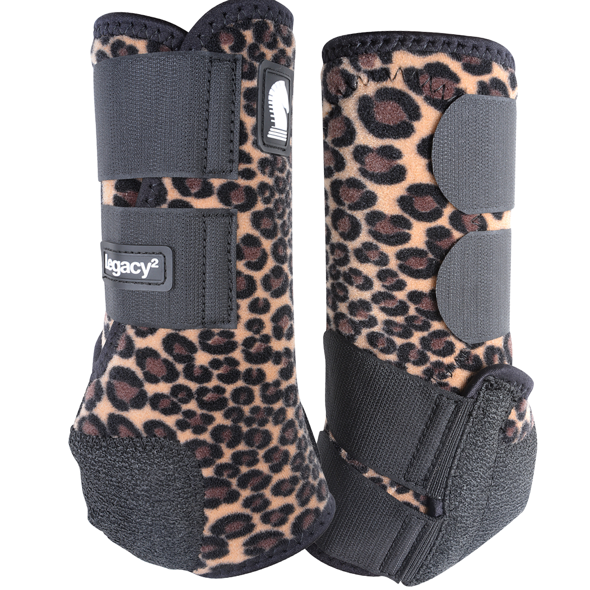 Classic Equine Legacy2 Front Support Boots Cheetah Print