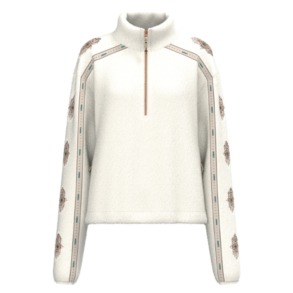 Hooey Ladies Mia Cream 1/2 Zip Fleece Pullover HFP2606CR