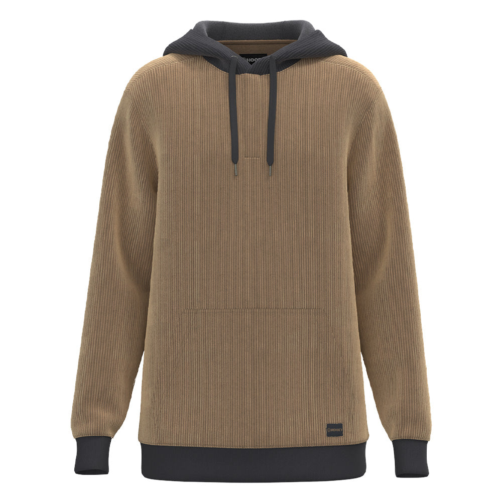 Hooey Men's Cowboy Corduroy Brown & Charcoal Hoodie HH2618BR