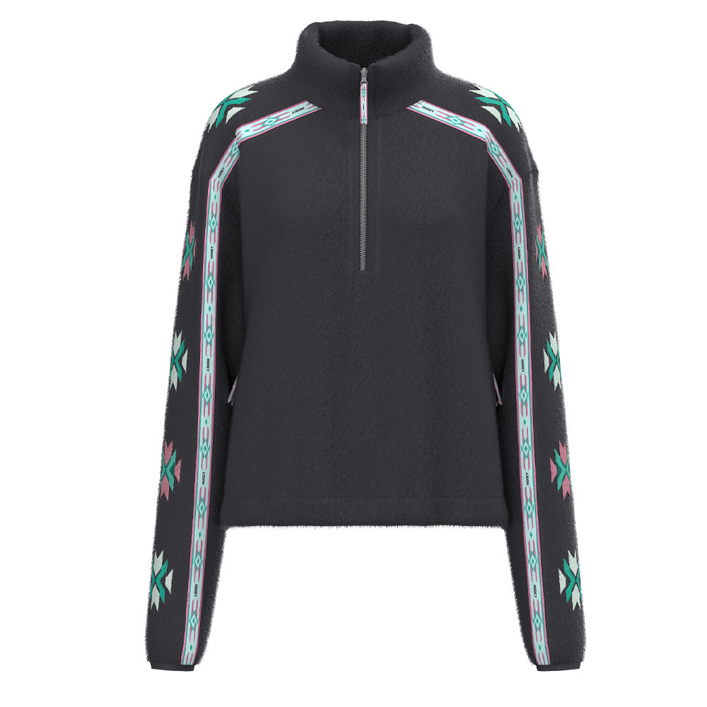 Hooey Ladies Mia Charcoal 1/2 Zip Teddy Fleece Pullover HFP2606CH