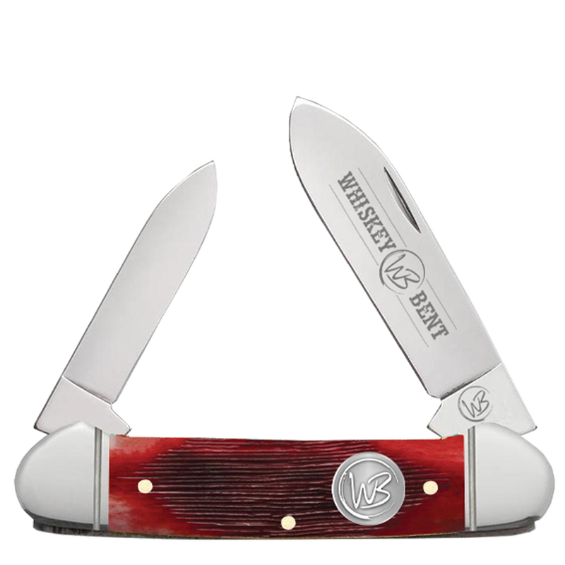 Whiskey Bent Black Cherry Red Canoe Pocket Knife WB12-39