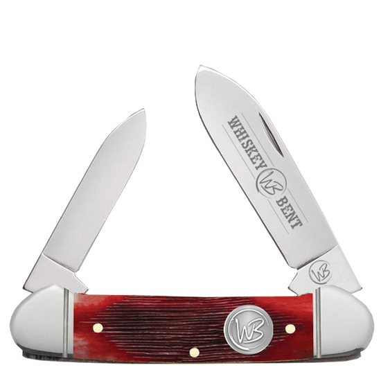 Whiskey Bent Black Cherry Red Canoe Pocket Knife WB12-39