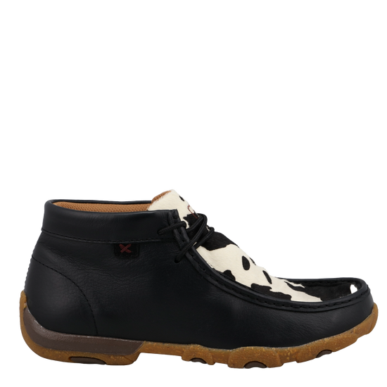 Twisted X Ladies Black & White Cowhide Chukka Driving Moc WDM0164