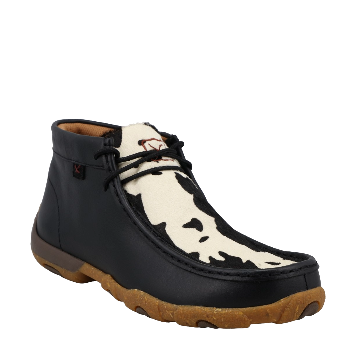 Twisted X Ladies Black & White Cowhide Chukka Driving Moc WDM0164