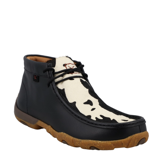 Twisted X Ladies Black & White Cowhide Chukka Driving Moc WDM0164