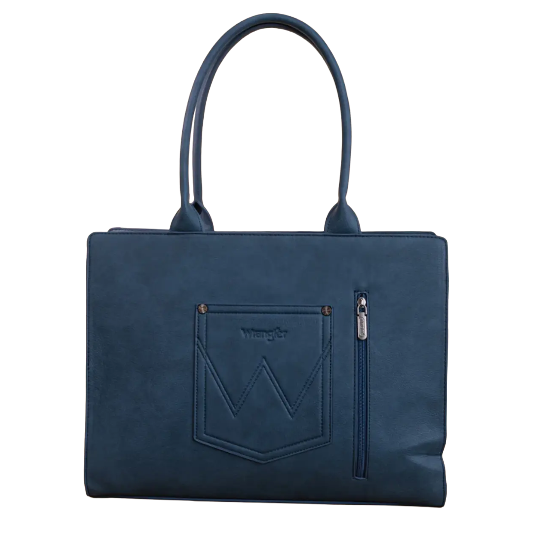 Wrangler Jean Horseshoe Cutout Carry-All Large Tote Bag WG292-8110JN