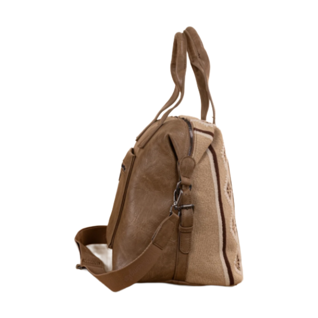 Wrangler Ladies Southwestern Print Khaki Duffle Bag WG174-5110KH