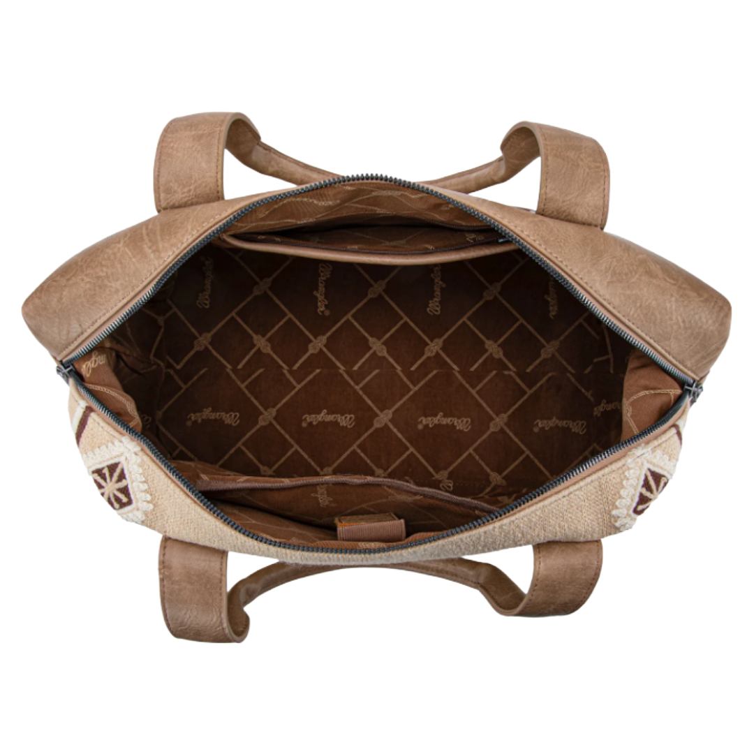 Wrangler Ladies Southwestern Print Khaki Duffle Bag WG174-5110KH