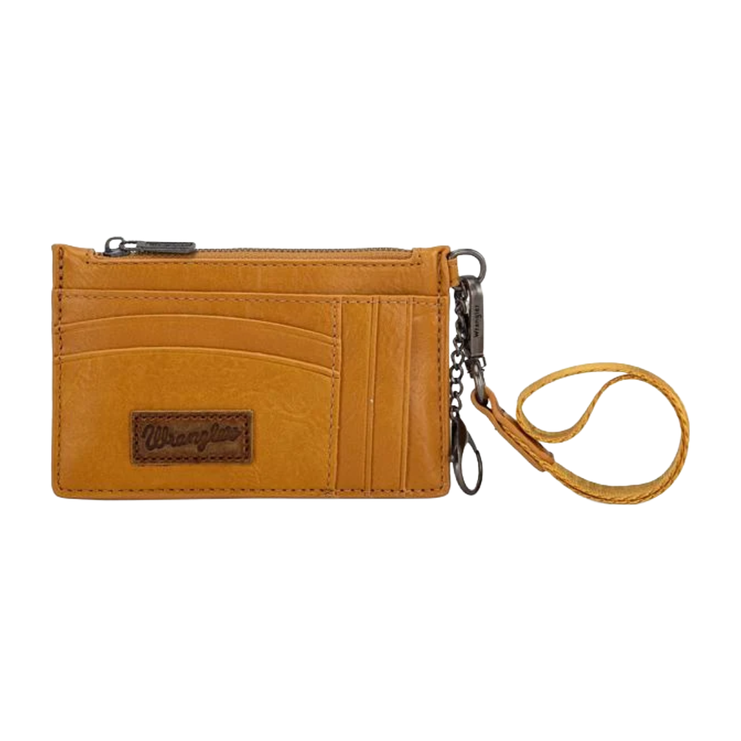 Wrangler Ladies Solid Mustard Key Chain Wristlet Wallet WG137-W009MST